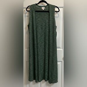 LuLaRoe Joy Sleeveless Duster - M - NWT - Green / Beige